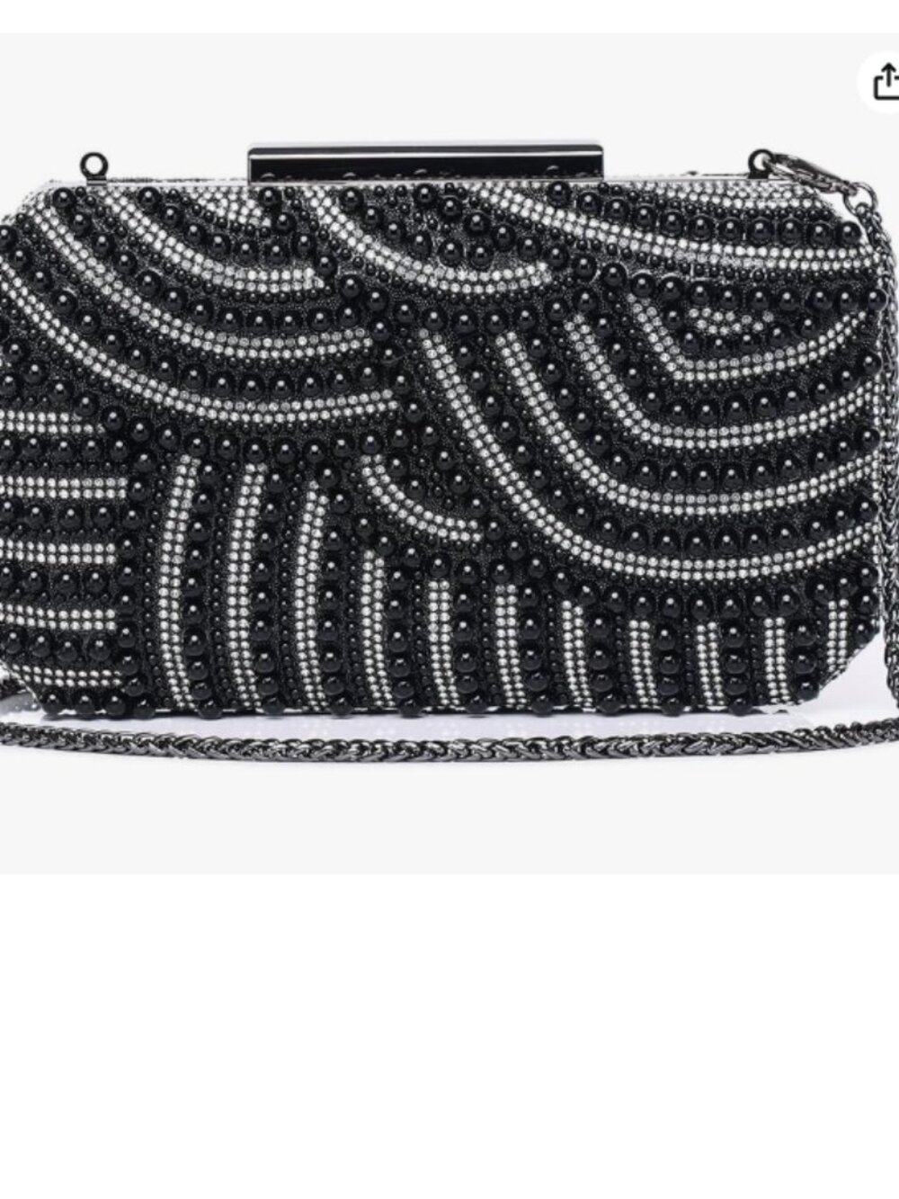 Women's Elegant Pearl Bead Evening Handbag Stylish Beaded Pearl Clutch Purse
